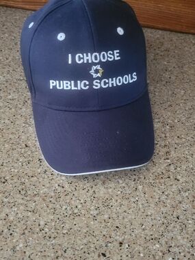 Navy Baseball Cap - "I CHOOSE PUBLIC SCHOOLS" Embroidered